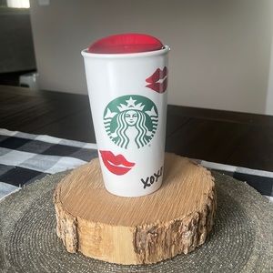 Starbucks Tumbler Kiss Res Lips XOXO